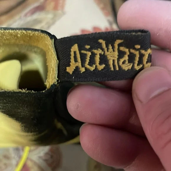 Doc martens 1460 pascal combat boots custom ombré black & yellow ladies size 8 - Picture 4 of 13